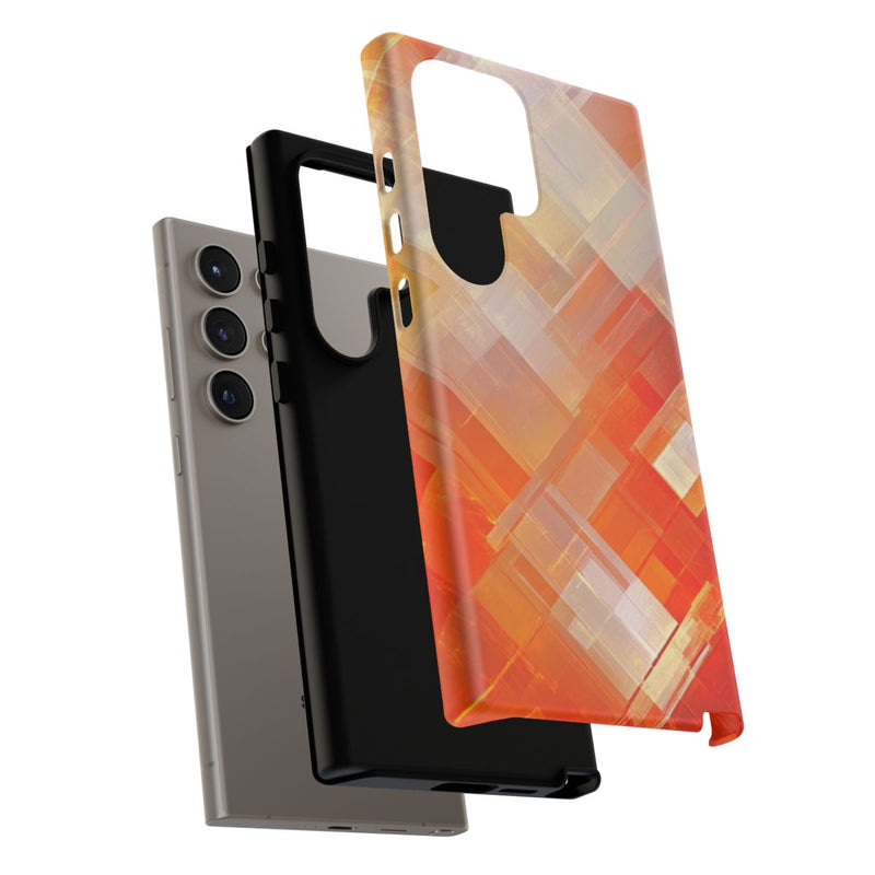 Abstract Oranje Geometrisch Patroon