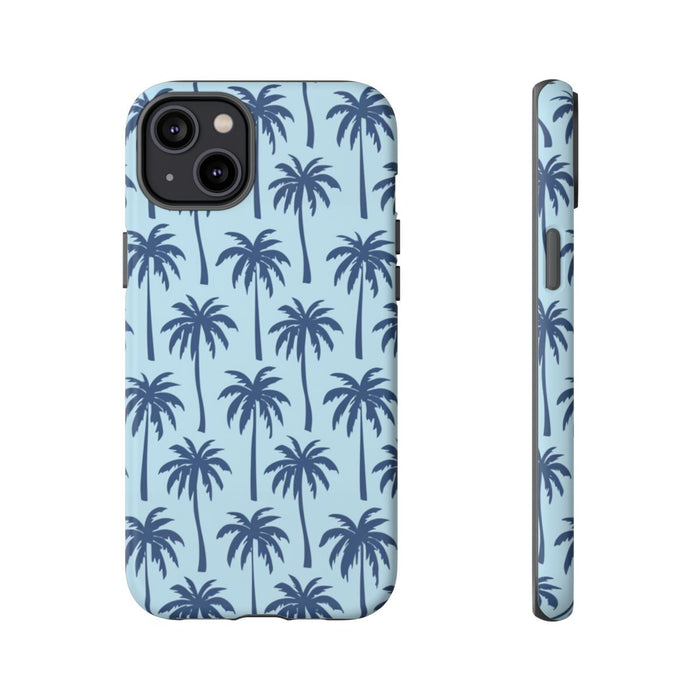 Blauw Palmbomenpatroon