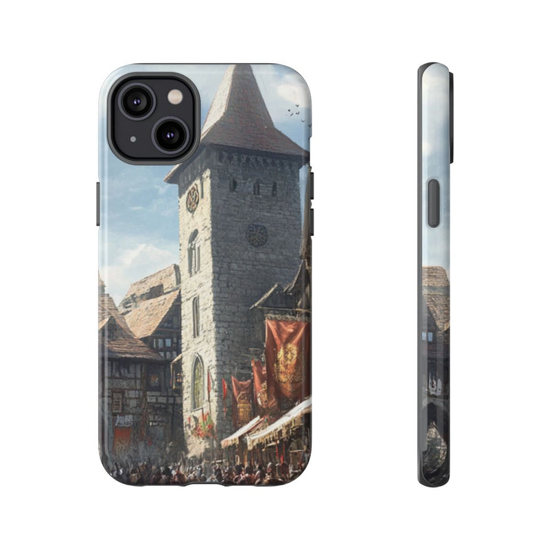 Middeleeuws Europees Dorpsstraat Tafereel