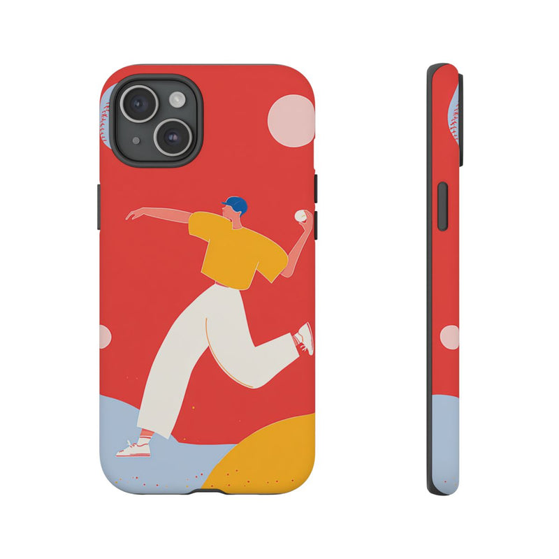 Minimalistische Honkbalspeler Illustratie