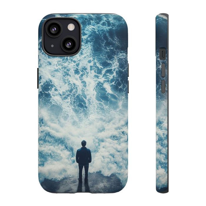 Man Tegenover Oceaangolven