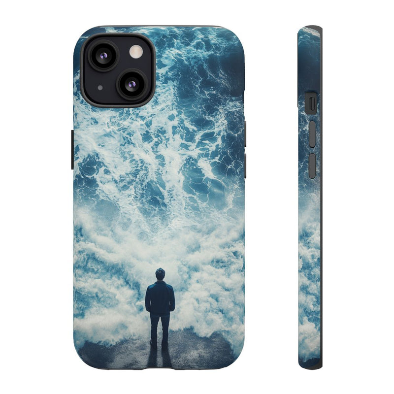 Man Tegenover Oceaangolven