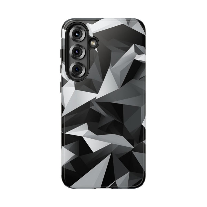 Zwart-Grijs Geometrisch Abstract Patroon