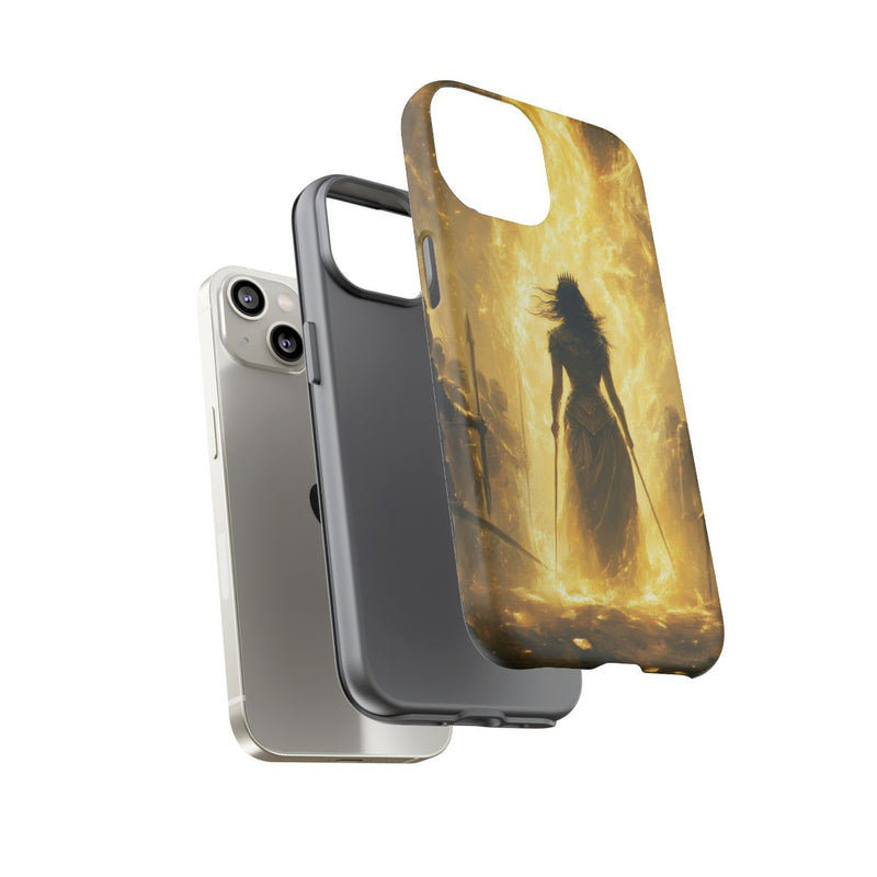 Gouden Krijgerskoningin met Kroon en Zwaarden