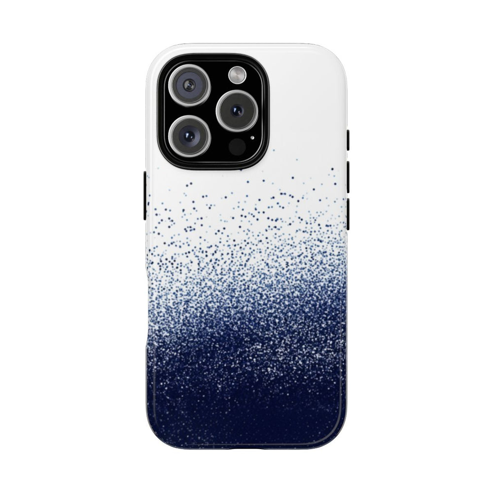 Donkerblauw Pointillisme Abstracte Textuur