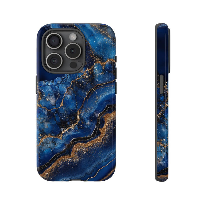 Blauw-Goud Geodepatroon