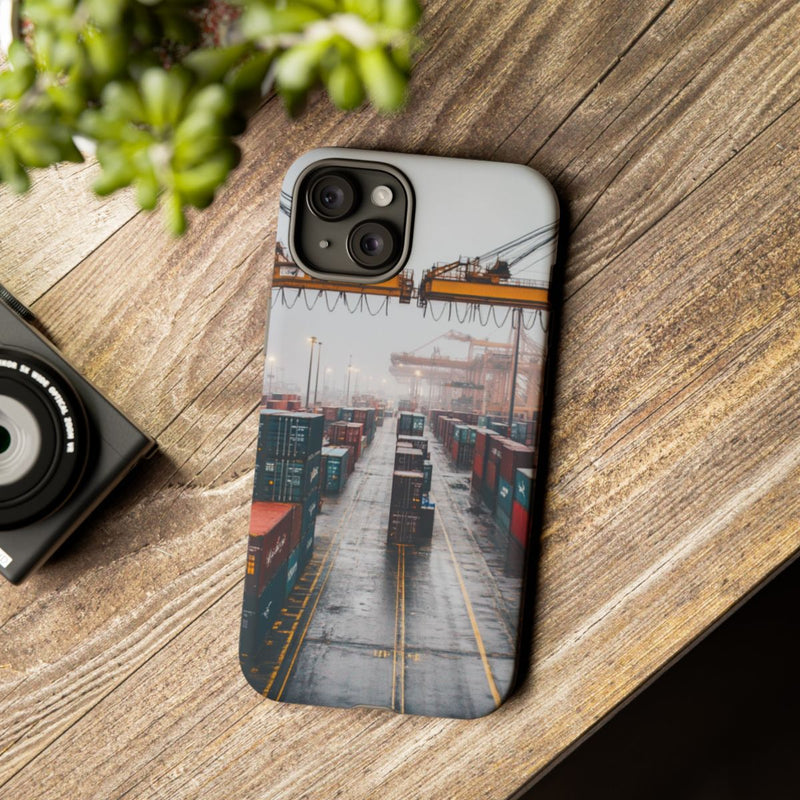 Vrachtschepen en Havenkranen