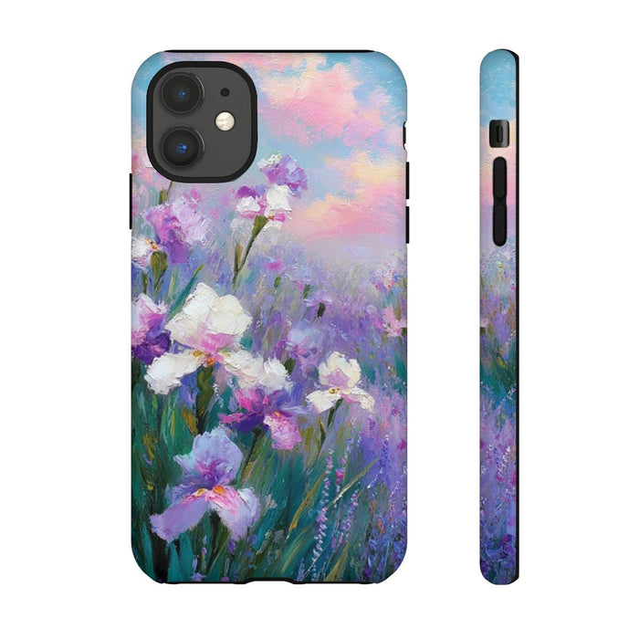 Pastelkleurige Irisbloemen Schildering