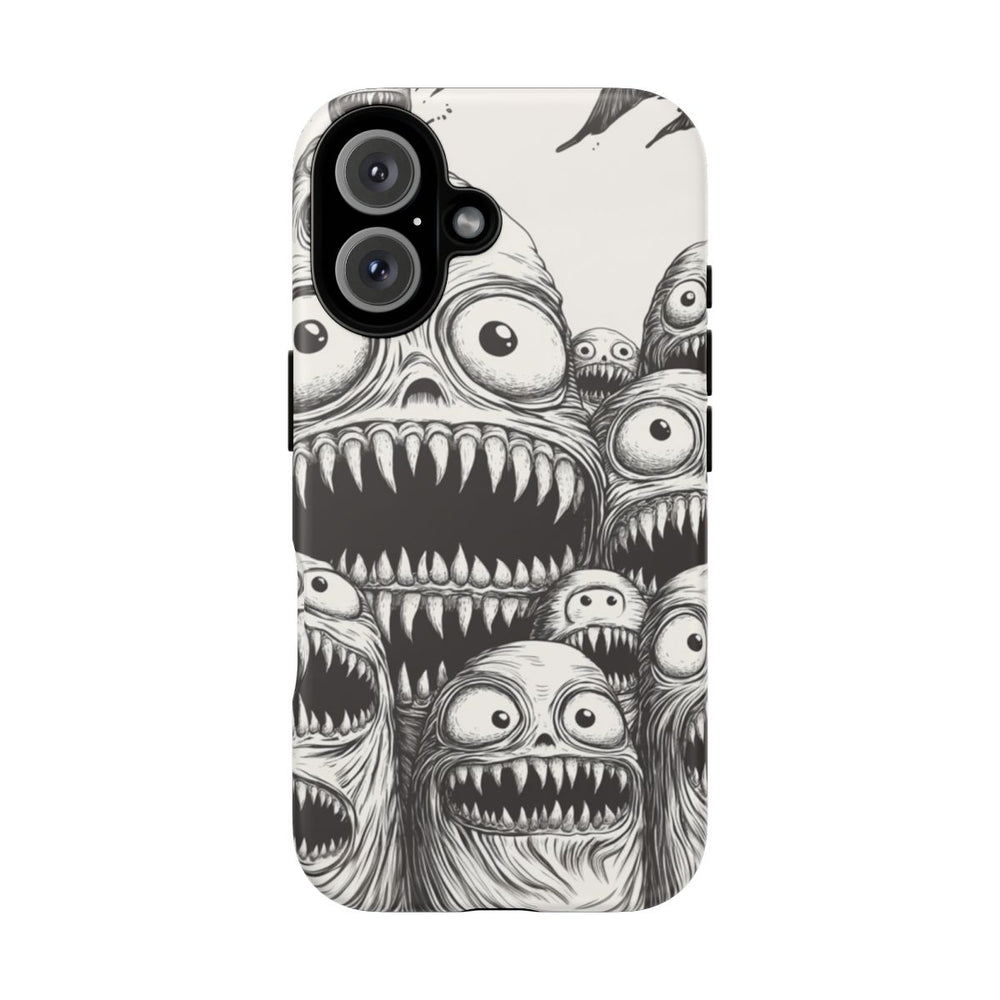 Slijmerige Monsterkoppen in Lijntekening