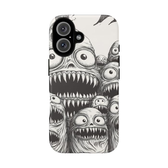 Slijmerige Monsterkoppen in Lijntekening