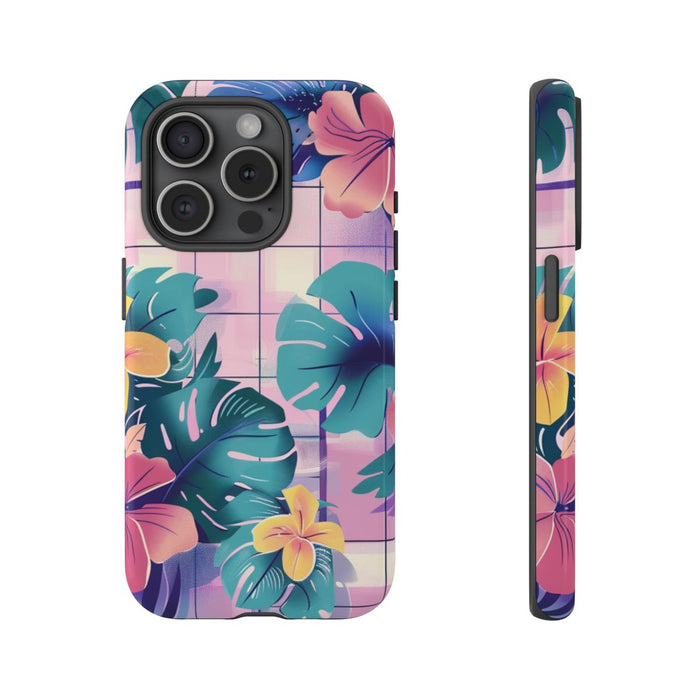 Tropisch Bloemenpatroon met Roze en Gele Bloemen