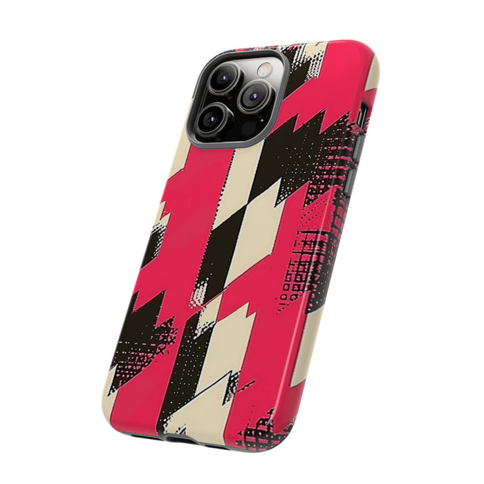 Roze en Zwart Pied-de-Poule Patroon