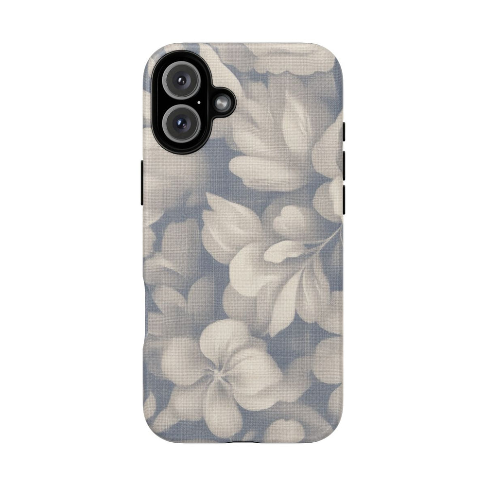 Vintage Bloemenpatroon in Blauw en Beige