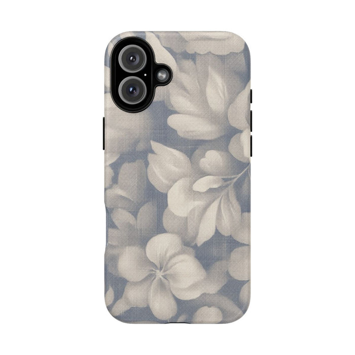 Vintage Bloemenpatroon in Blauw en Beige