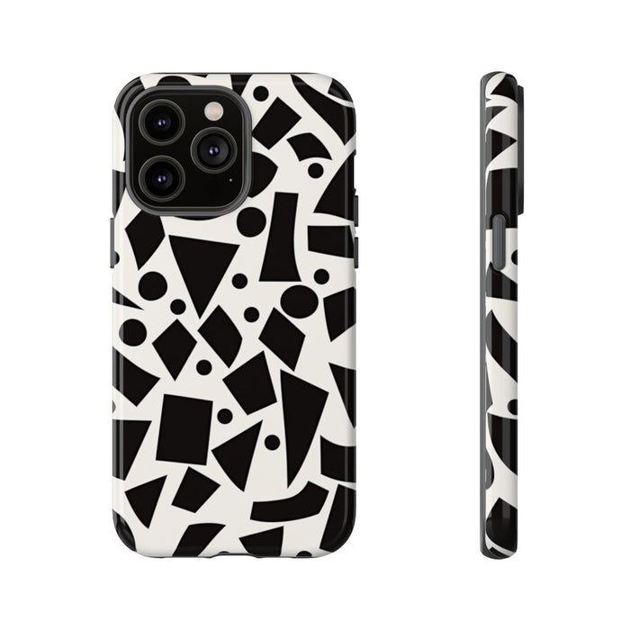 Zwart-Wit Geometrisch Abstract Patroon