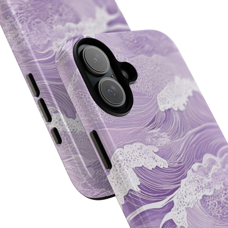 Lavendelblauwe Oceaangolven met Glanzend Patroon