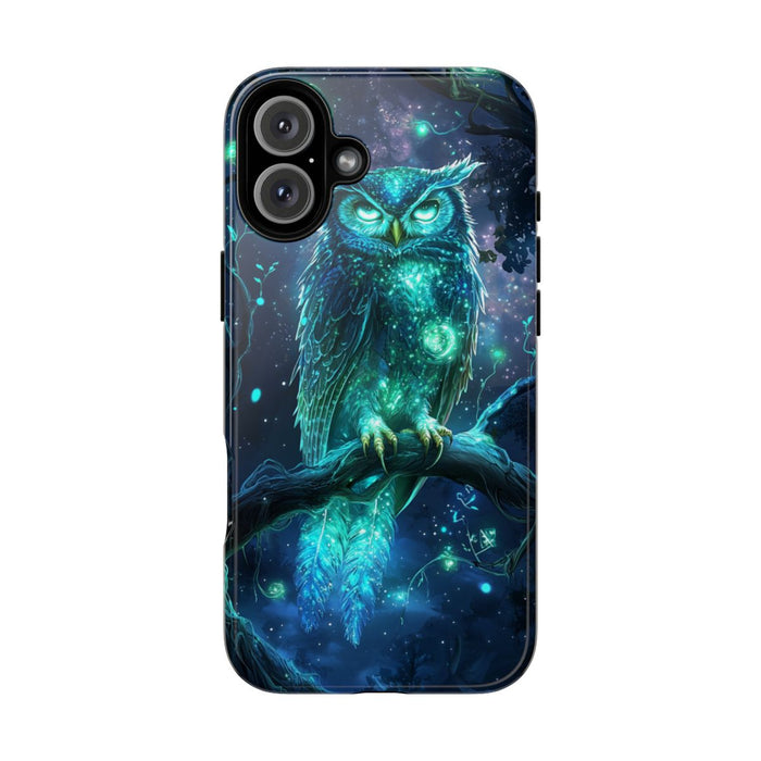 Glinsterende Mystieke Uil op Tak