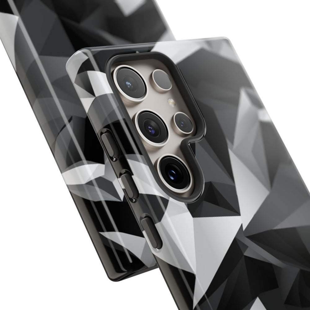 Zwart-Grijs Geometrisch Abstract Patroon