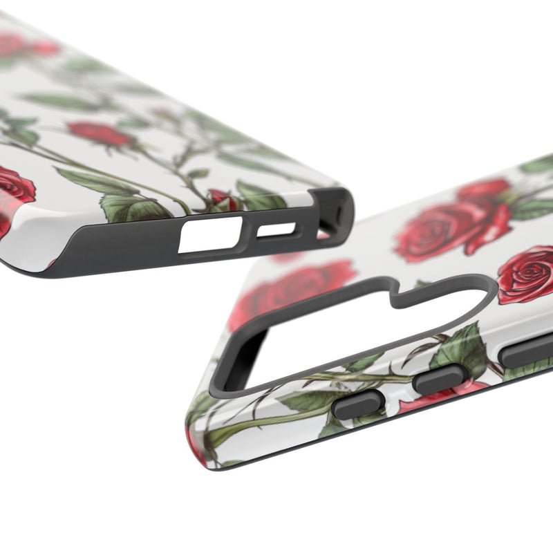 Rode Rozen Botanisch Patroon