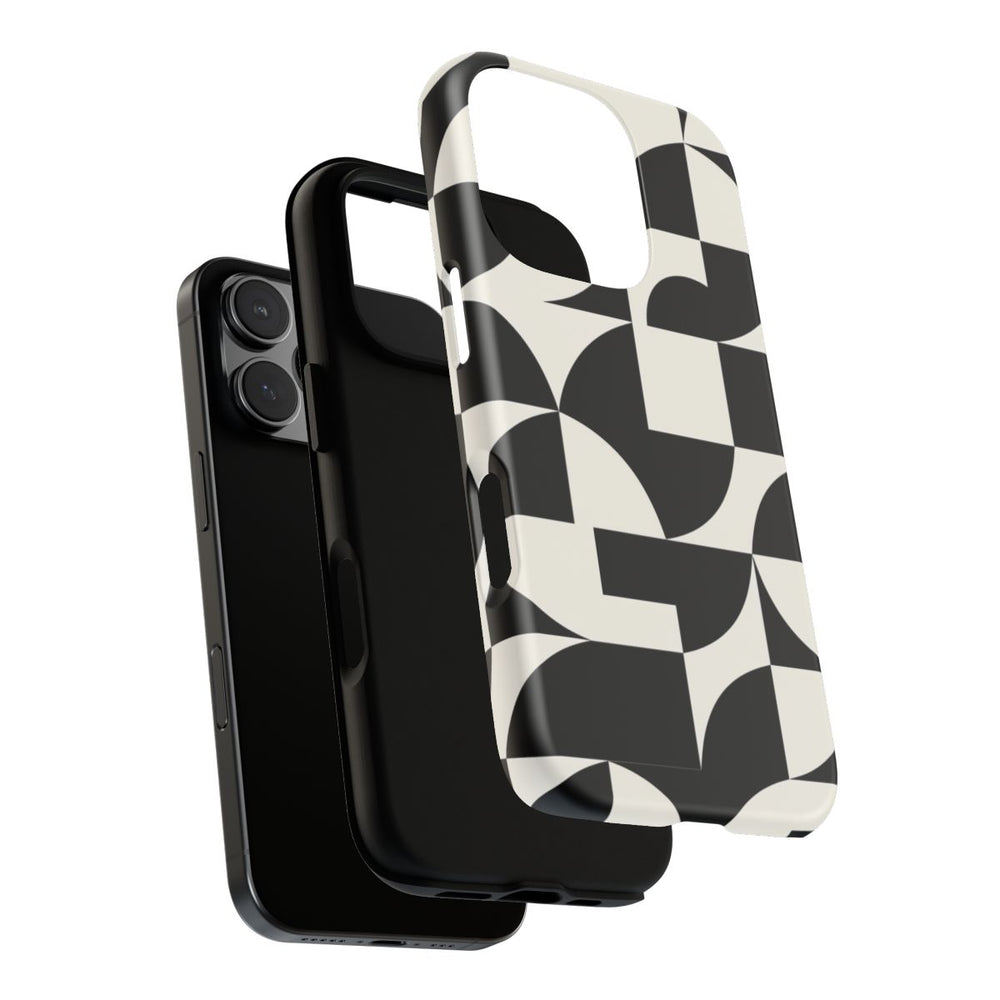 Zwart-Wit Geometrisch Abstract Patroon