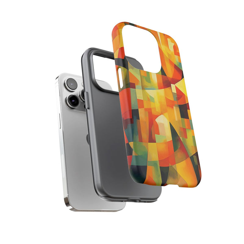 Abstracte Geometrische Vormen in Warme Kleuren