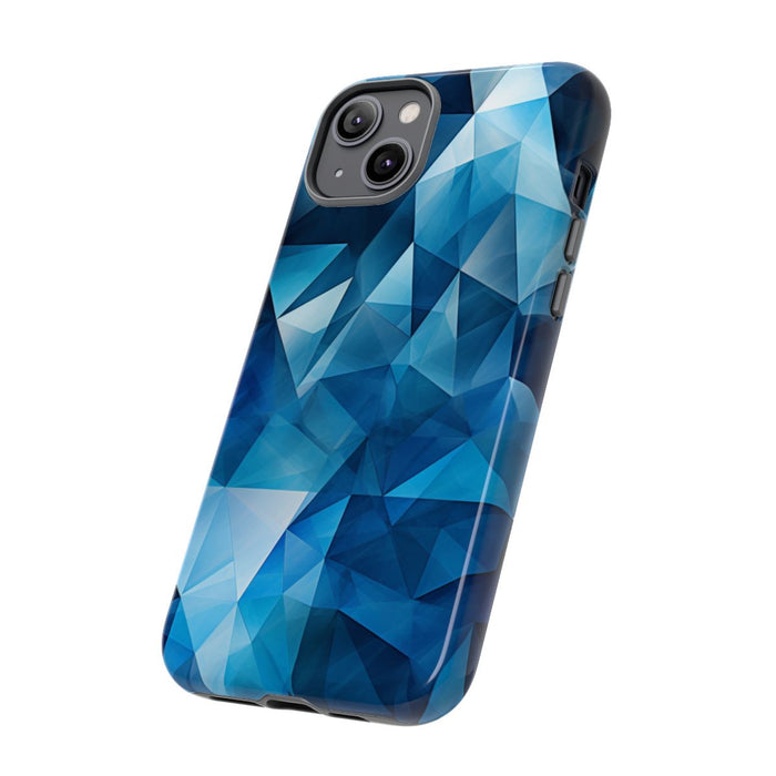 Blauw Geometrisch Driehoekenpatroon