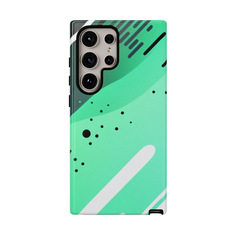 Geometrisch Groen-Zwart Abstract Patroon