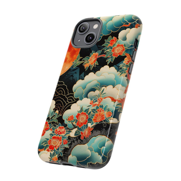 Sfeervolle Bloemrijke Maannacht met Wolken