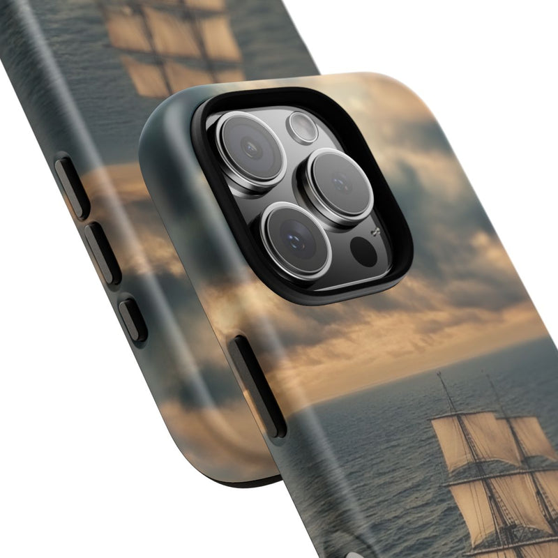 Zeilschip op Donkere Oceaan met Dramatische Lucht