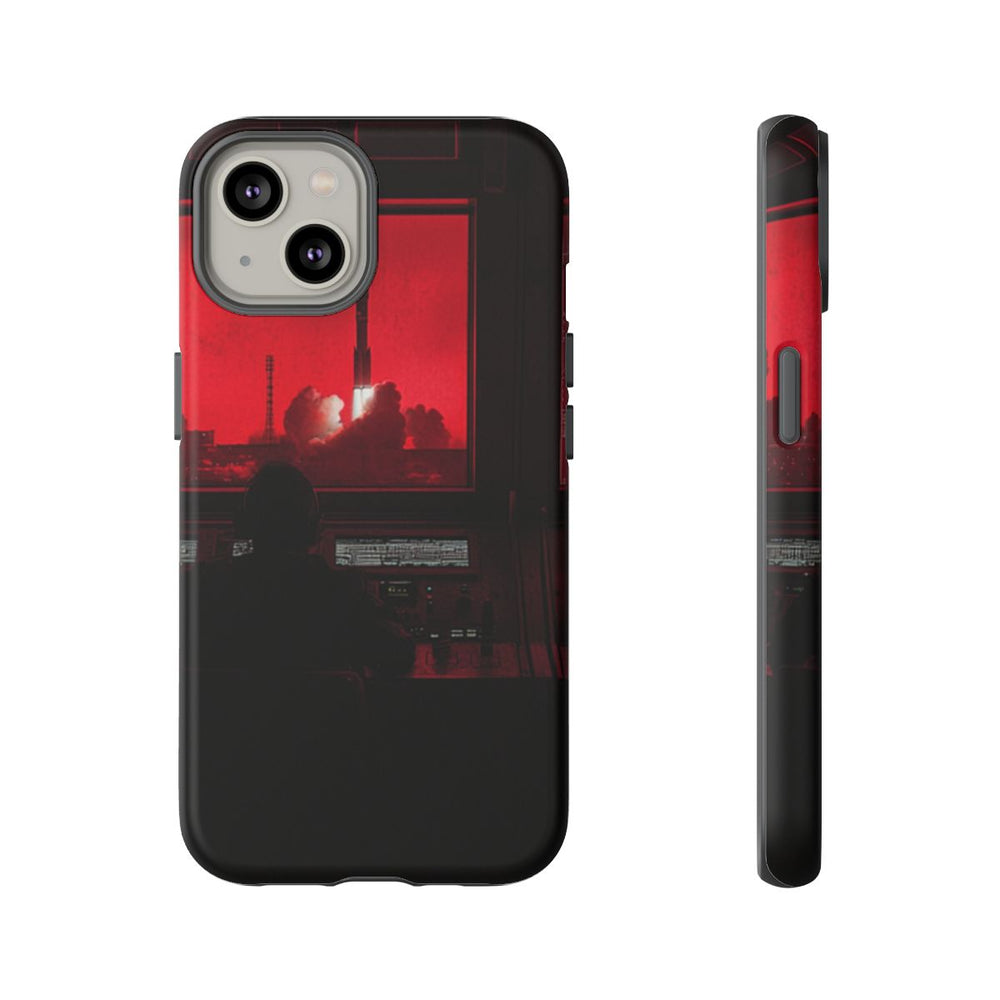 Raketlancering Controlekamer met Rode Verlichting