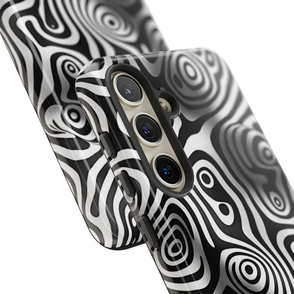 Zwart-Wit Abstract Lijnenspel