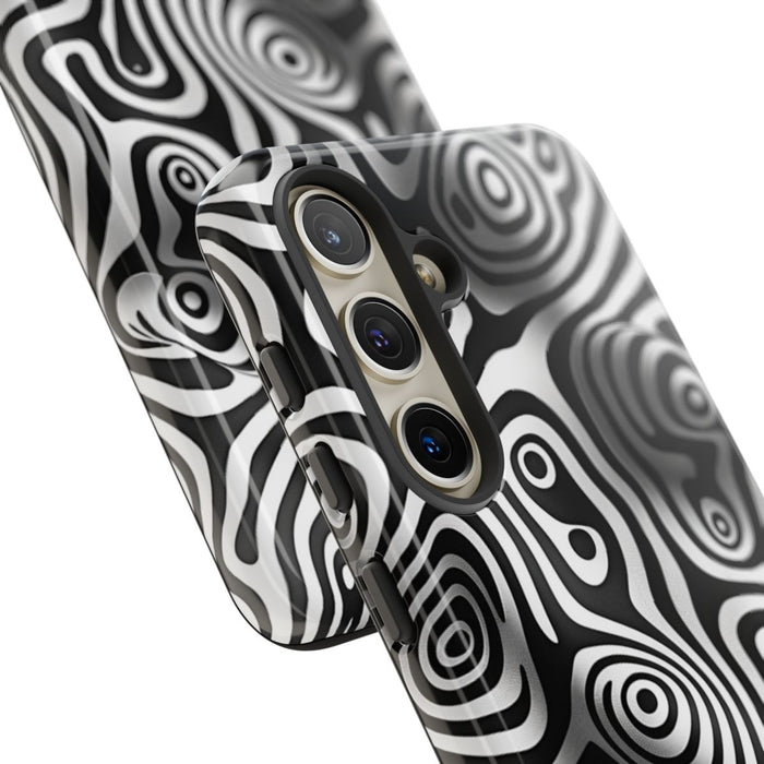 Zwart-Wit Abstract Lijnenspel