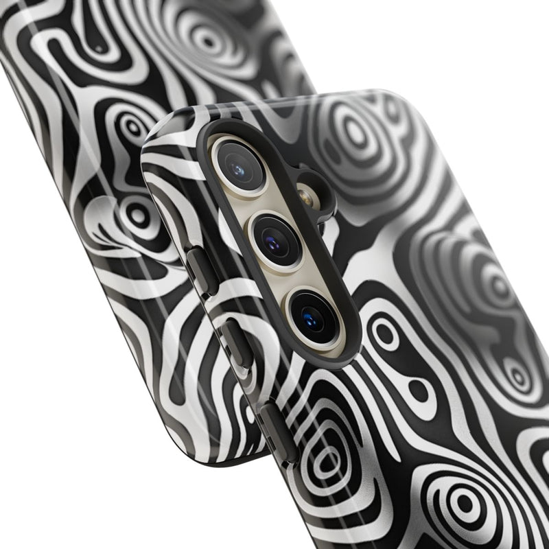 Zwart-Wit Abstract Lijnenspel