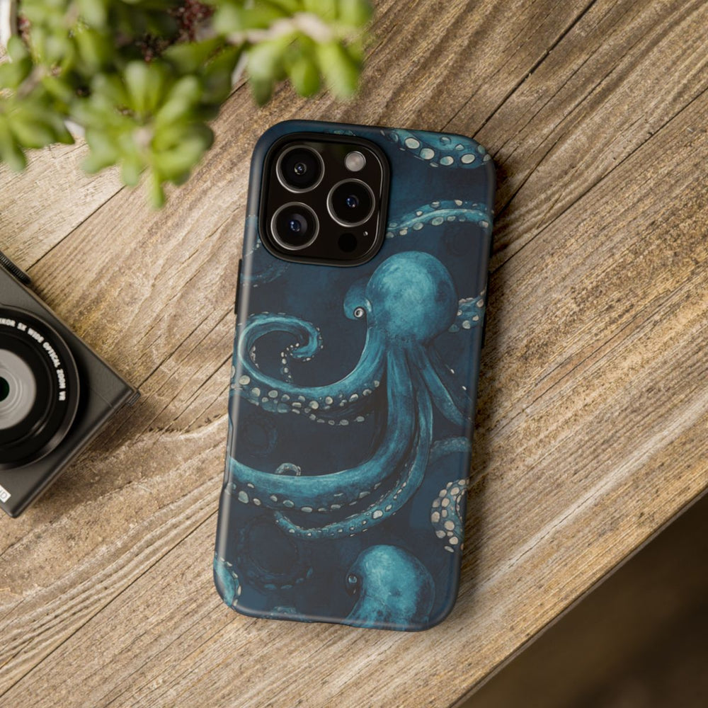Blauw Octopuspatroon