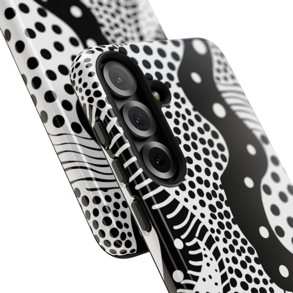 Zwart-Wit Abstract Stippenpatroon