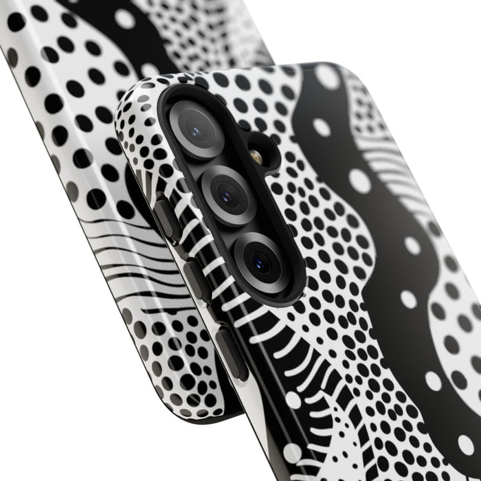 Zwart-Wit Abstract Stippenpatroon