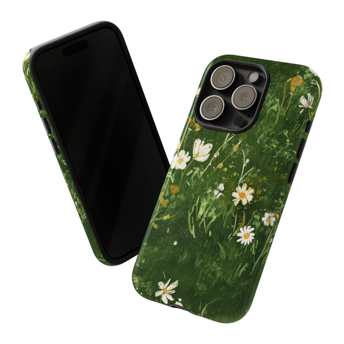 Groene Weide met Witte Bloemen