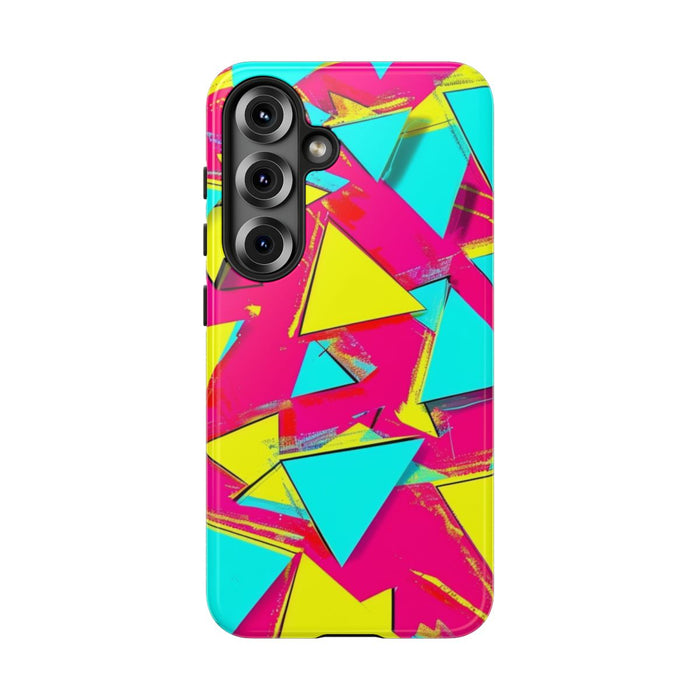 Neon Driehoeken Abstract Patroon