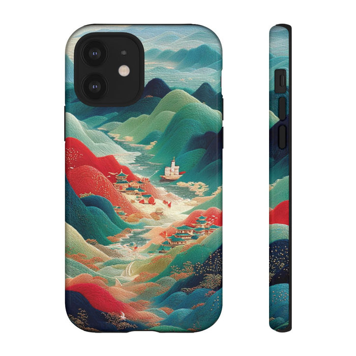 Kleurrijk Berglandschap met Illustratie