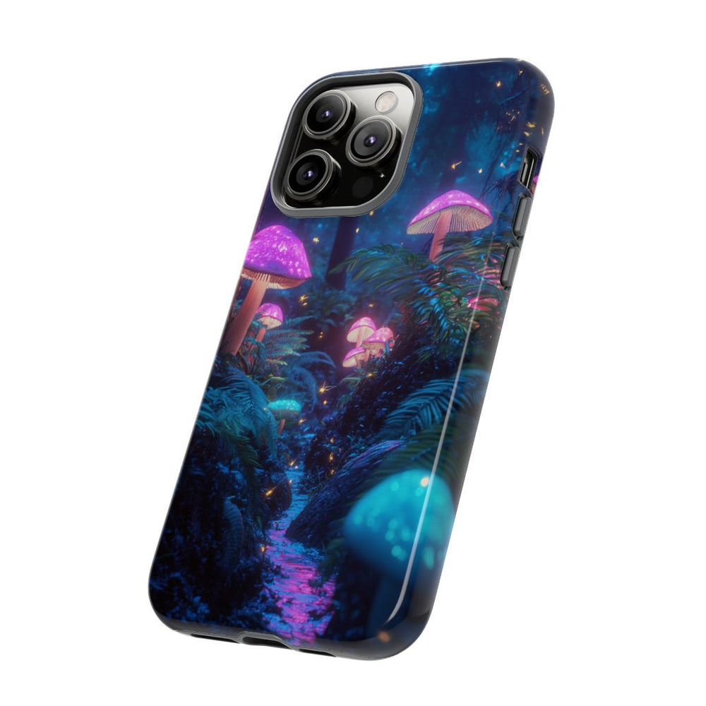 Gloeiende Paddenstoelen in een Sprookjesachtig Bos