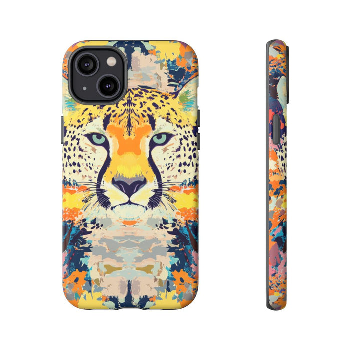 Abstracte Cheetakop met Kleurrijk Patroon