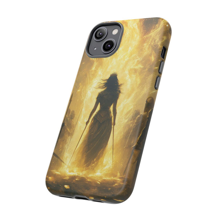 Gouden Krijgerskoningin met Kroon en Zwaarden