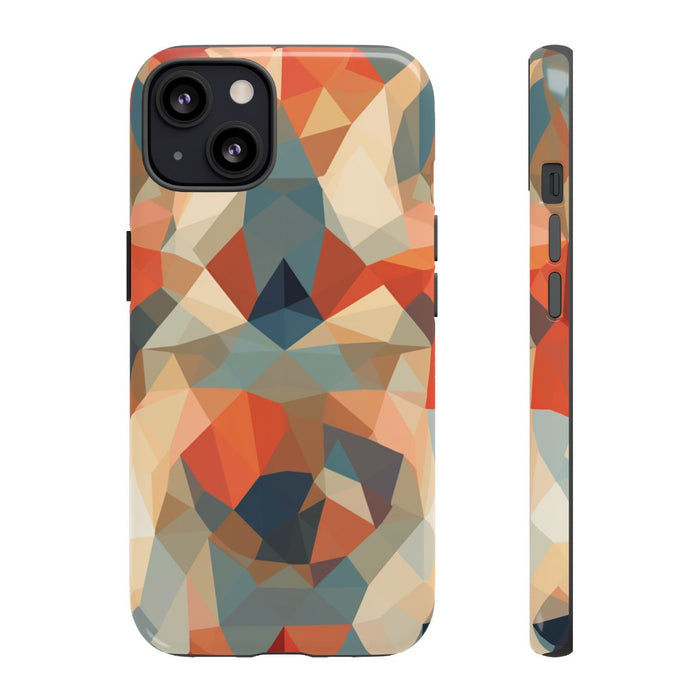 Geometrisch Abstract Patroon in Gedempte Warme Kleuren