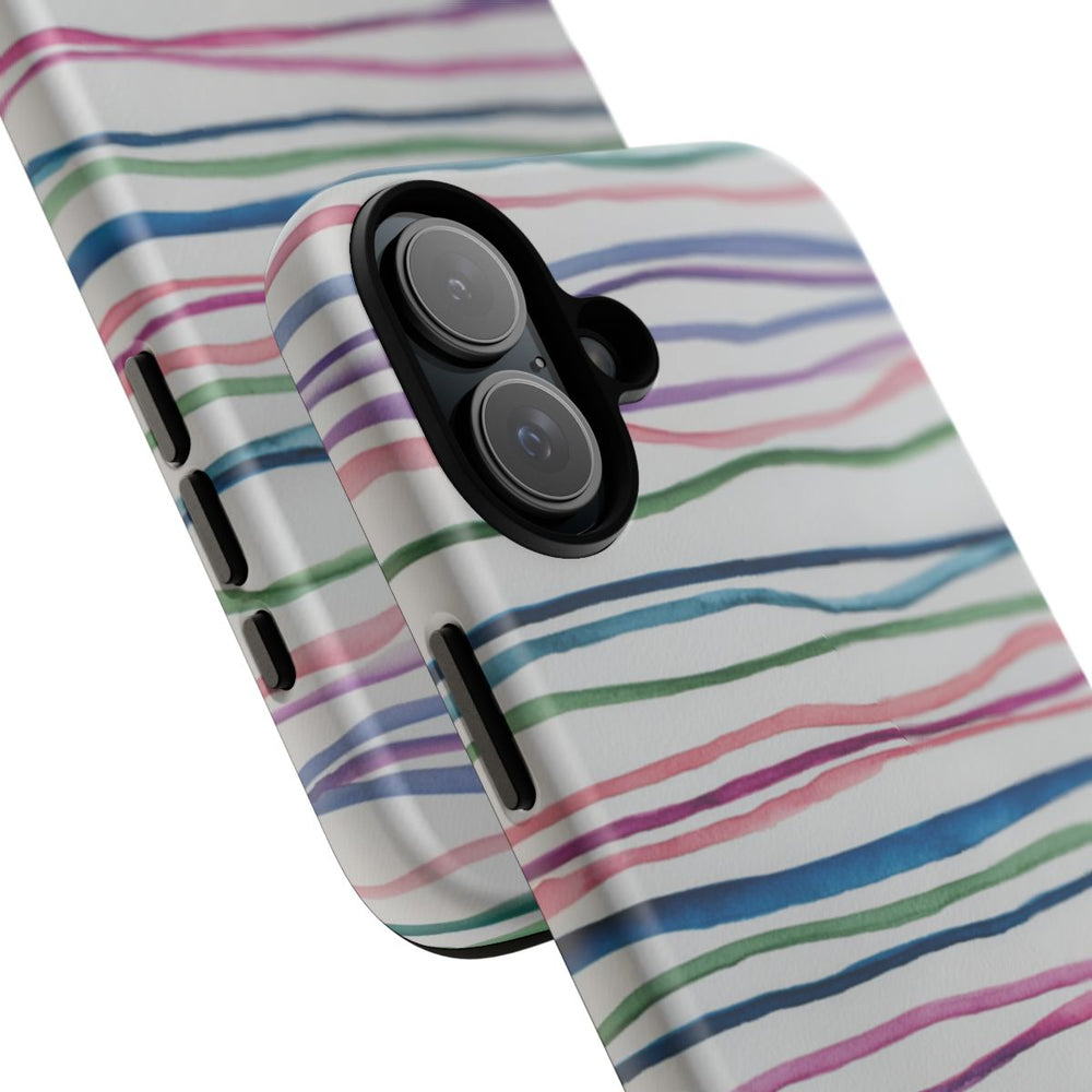 Vrolijke Waterverfstrepen in Kleurrijke Horizontale Patronen