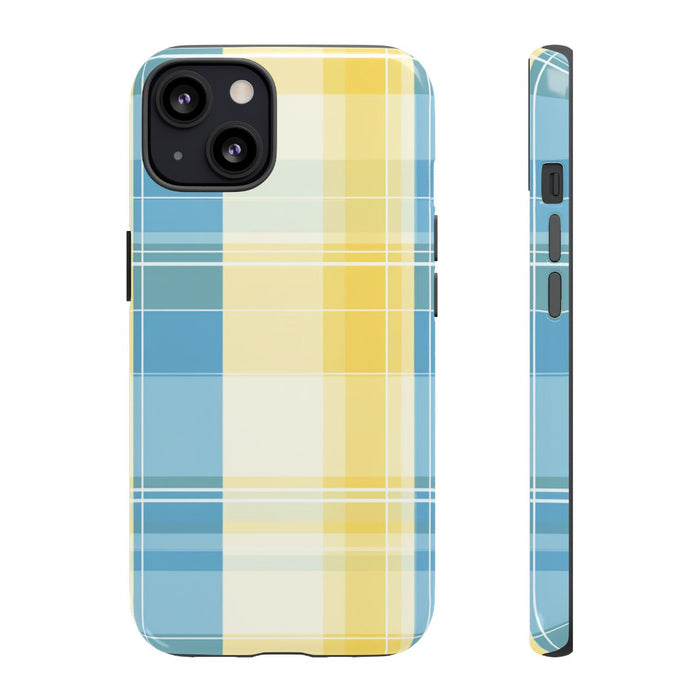 Ocean Blue en Geel Geruit Patroon