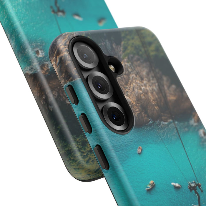 Kabelbaan boven Turquoise Zee en Groene Kust