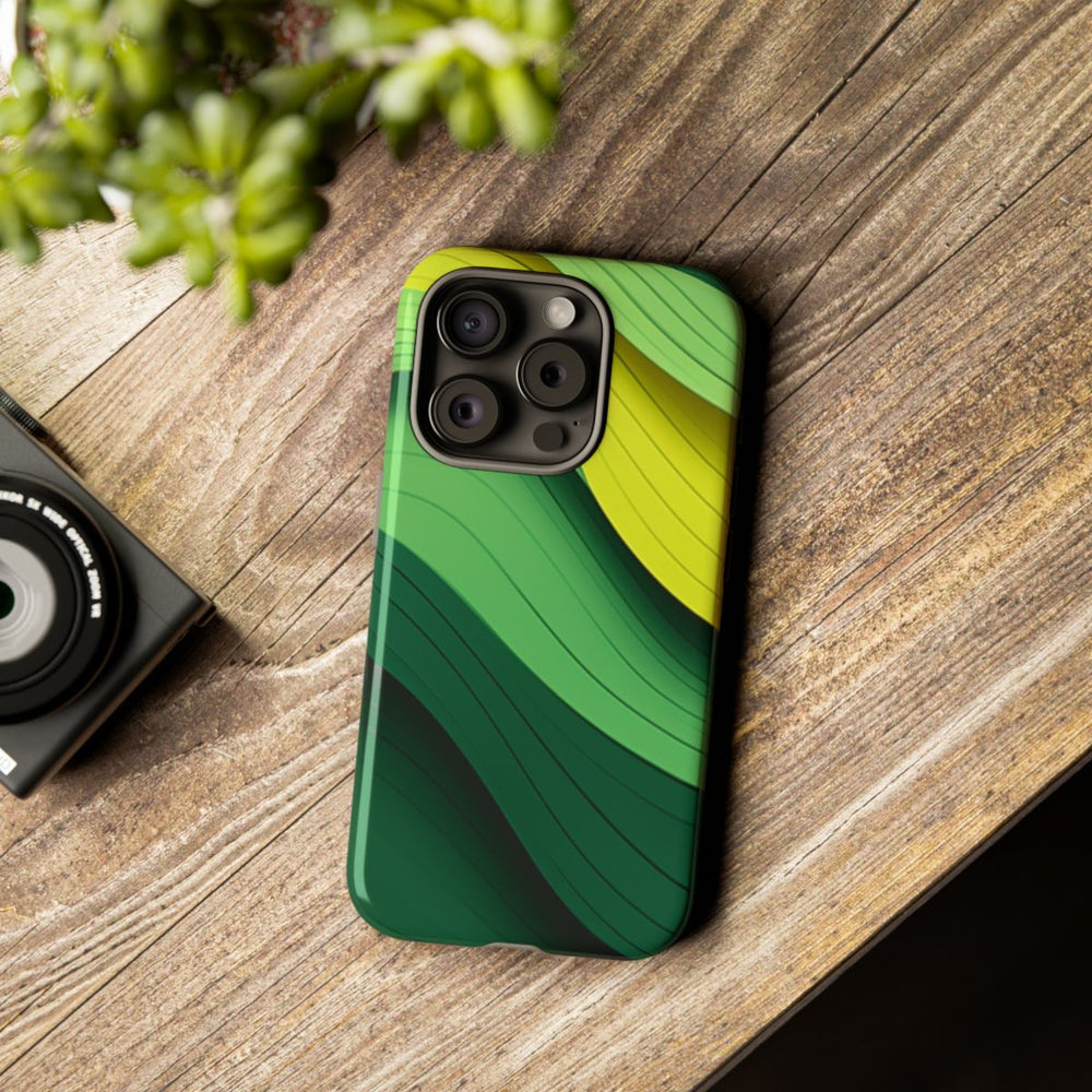 Groen-Geel Golvenpatroon