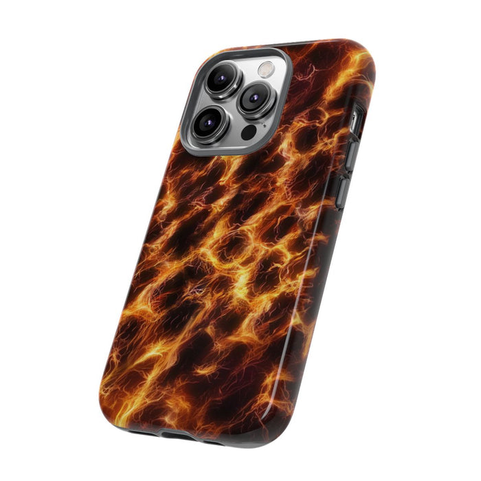 Gloeiende Vezelstructuur met Vurige Lijnen