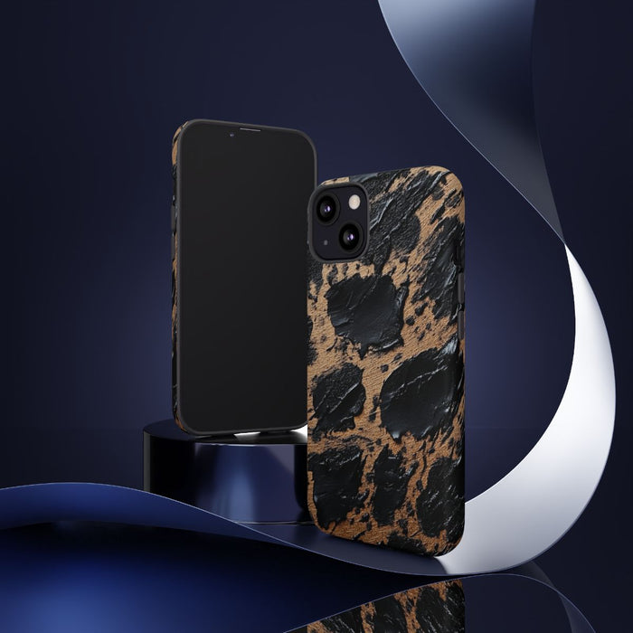 Zwart-Bruin Abstract Patroon met Textuur