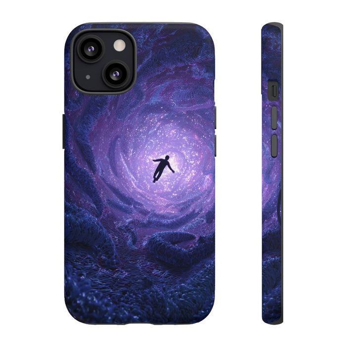 Man Valt Door Kosmische Tunnel met Tentakels